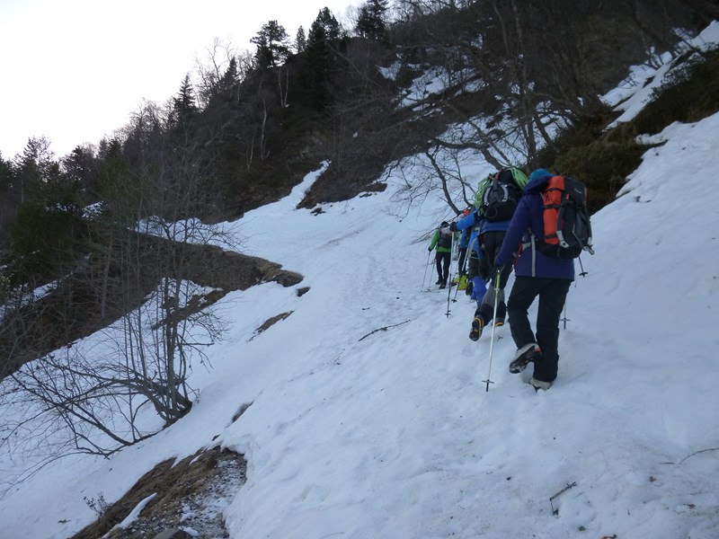 Sortie école d'aventure du club alpin de Bagnères-de-Bigorre au pic de Barrassé