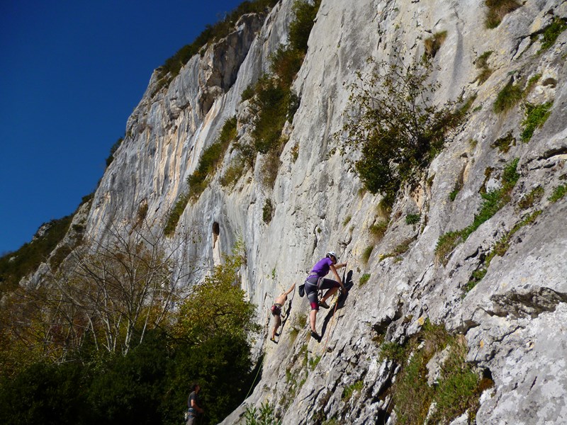 Sortie esclalade en falaise à Suberpène avec le club alpin de Bagnères-de-Bigorre