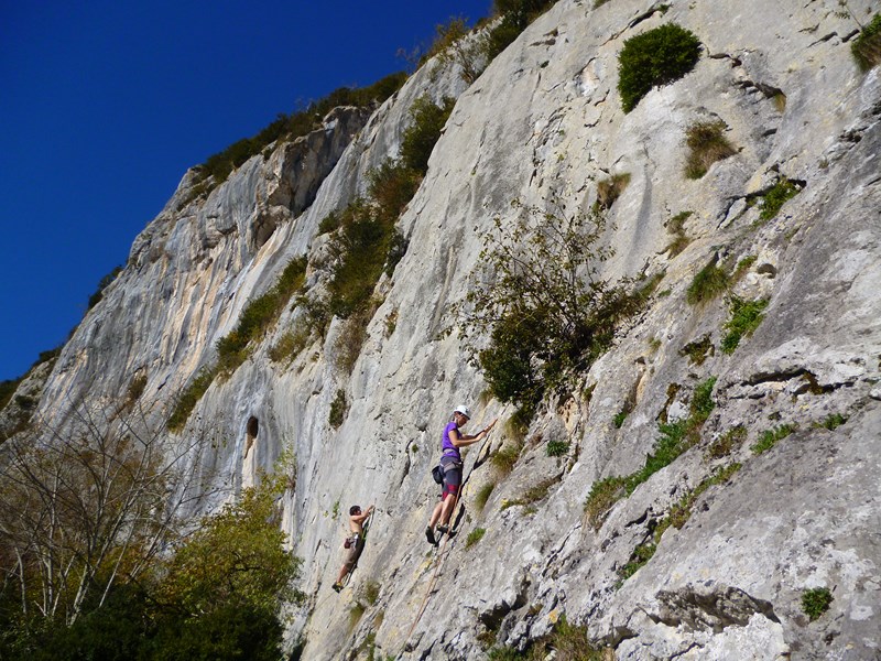 Sortie esclalade en falaise à Suberpène avec le club alpin de Bagnères-de-Bigorre