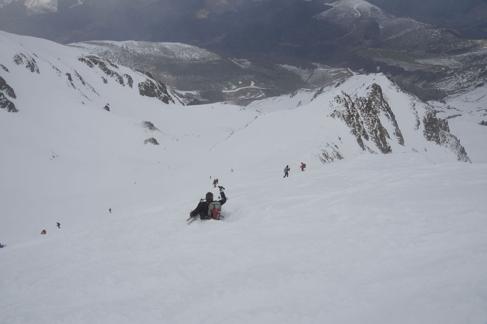Randonnée en raquette du club alpin de Bagnères-de-Bigorre à la Soum de Coste Oueillères
