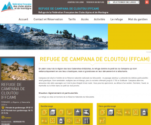 Site web du refuge Campana de Cloutou