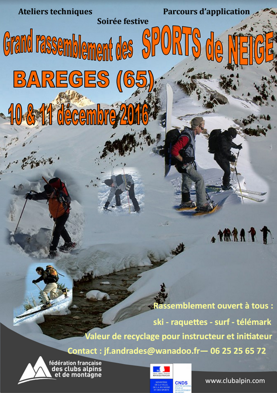 Rassemblement sport de neige à Barèges